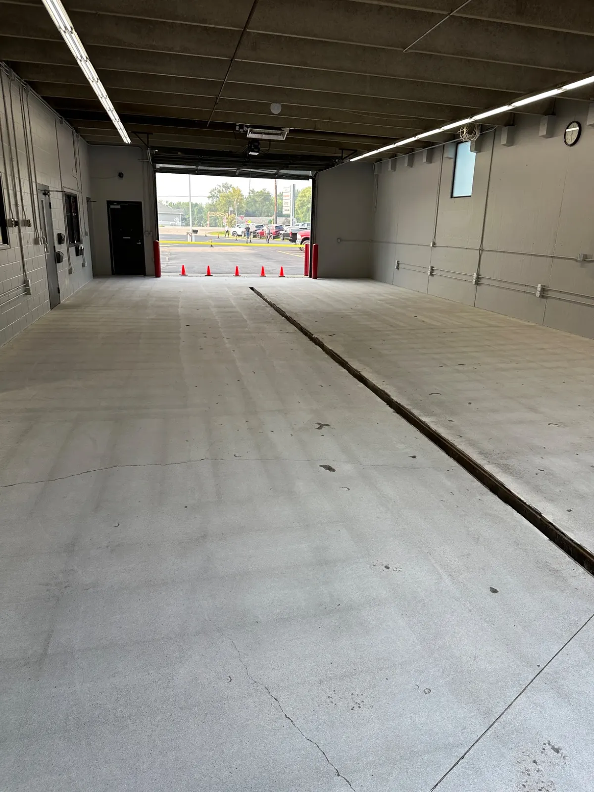 Commercial concrete after mechanical surface preparation