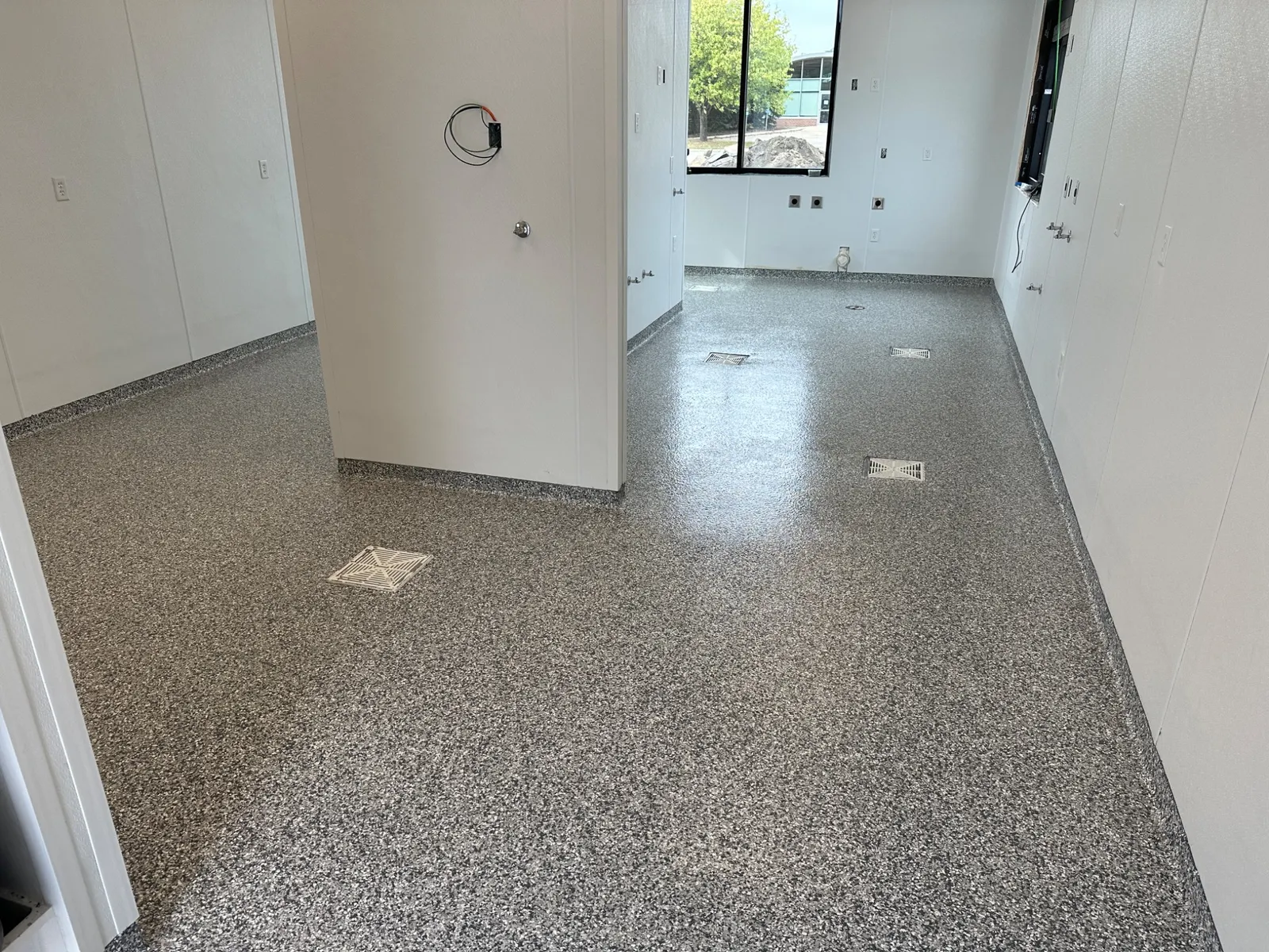 Finished commercial resinous flooring installed by E&M Coatings in Minnesota